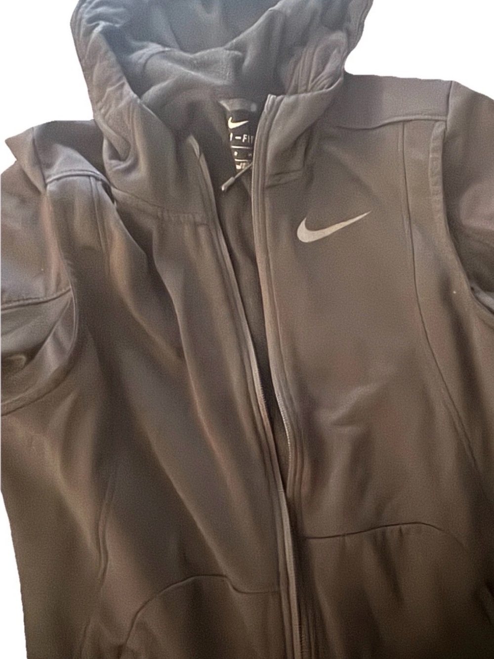 Nike Men’s Size Small Black Training Jacket Hoodie Full Zip Dri-Fit 4 Pockets